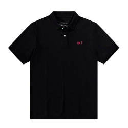 Polo preta piquet - com logo em bordado Polo preta piquet - com logo em bordado